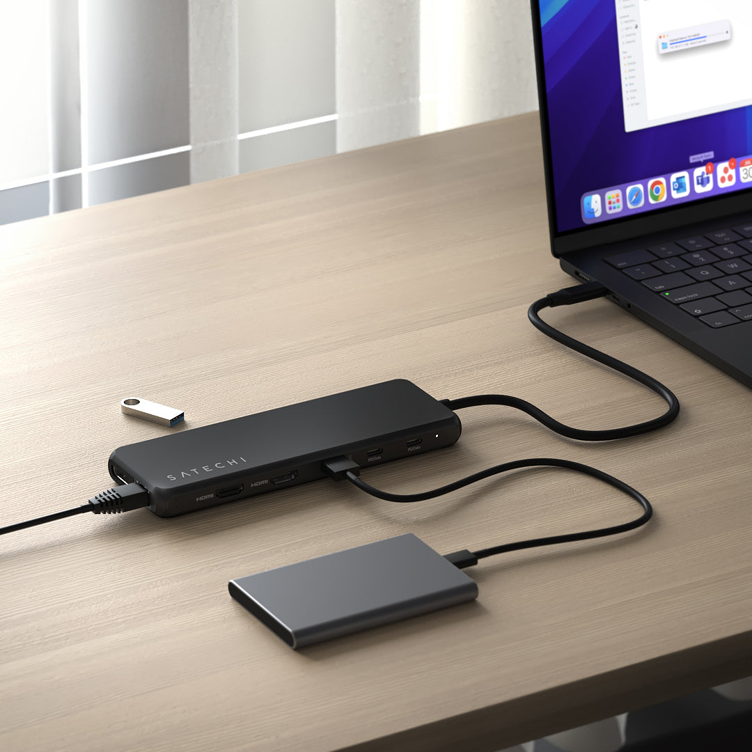 Satechi 13-in-1 USB-C Triple Display Multiport Adapter in Black - ST-P3D13K - image 9