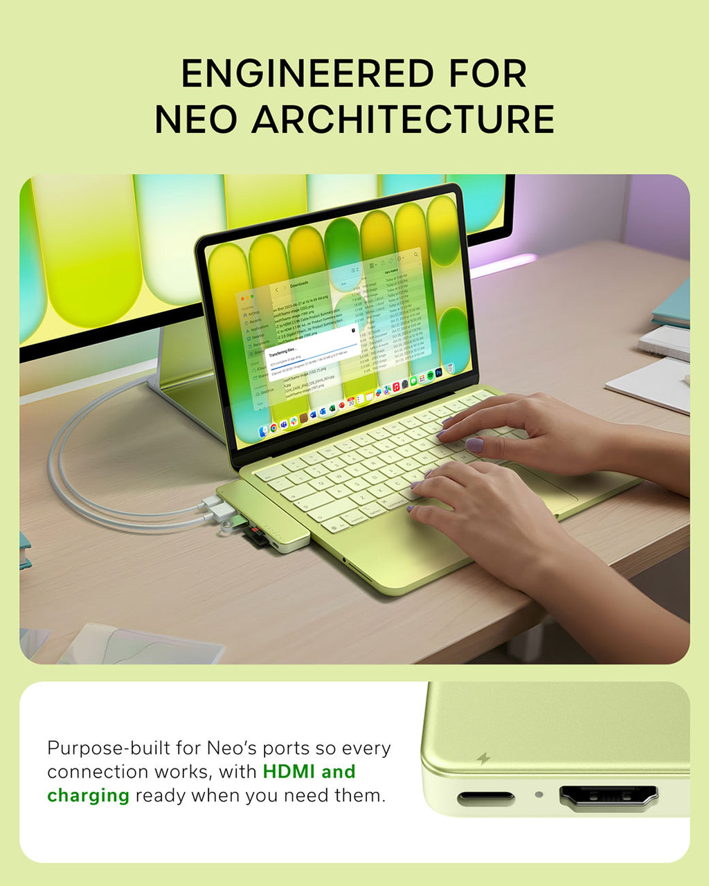 Satechi 6-in-1 USB-C Snap Hub in Citrus - ST-HUSNY - image 8