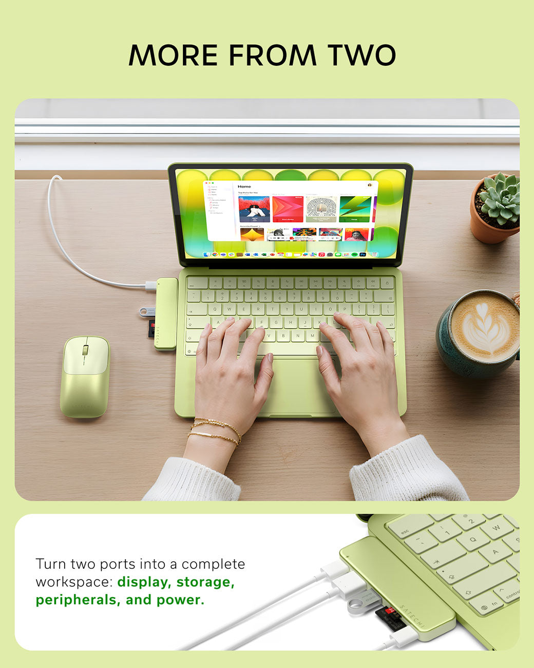Satechi 6-in-1 USB-C Snap Hub in Citrus - ST-HUSNY - image 7