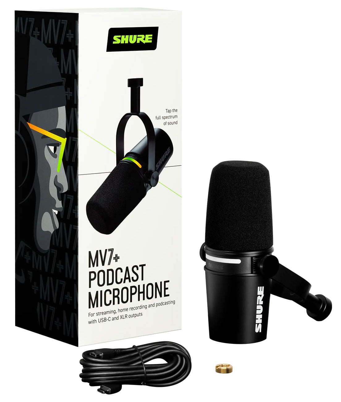 Shure MV7 Plus Black Podcasting Microphone - MV7PLUS-K - image 5