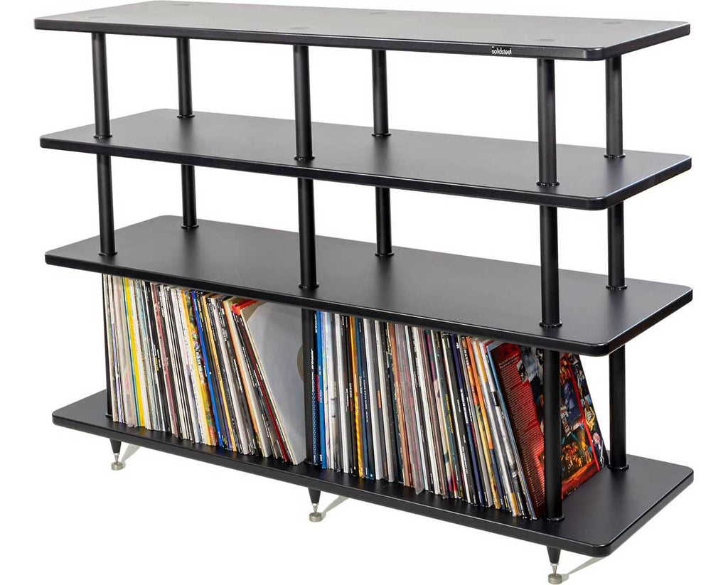 Solidsteel VL-4 Black Vinyl Record Storage & Hi-Fi Rack - VL-4BK - image 2