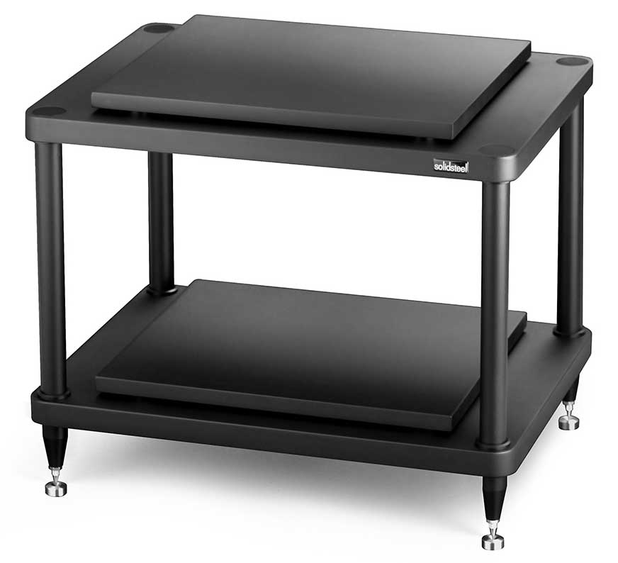 Solidsteel Black S5 Series 2 Shelf Audio Rack - S5-2BK - image 1