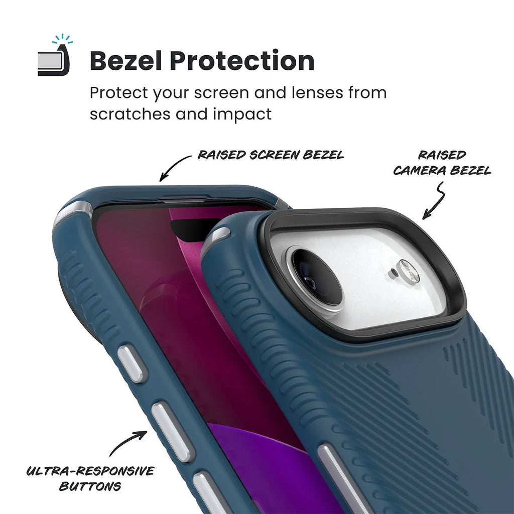 Speck Presidio2 Grip MagSafe Case for iPhone Air in Deep Sea/Silver Metallic - 150967-3261 - image 8
