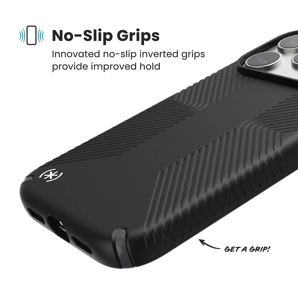 Speck Presidio2 Grip MagSafe Case for iPhone 17 Pro in Black/Slate Grey - 150976-D143 - image 8