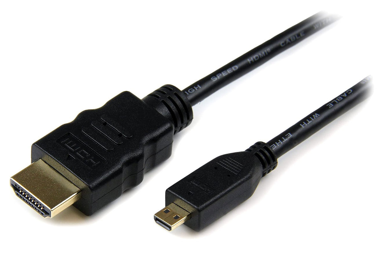 StarTech 6 Ft. 4K Micro HDMI to HDMI Converter Cable with Ethernet - HDMIADMM6 - image 1