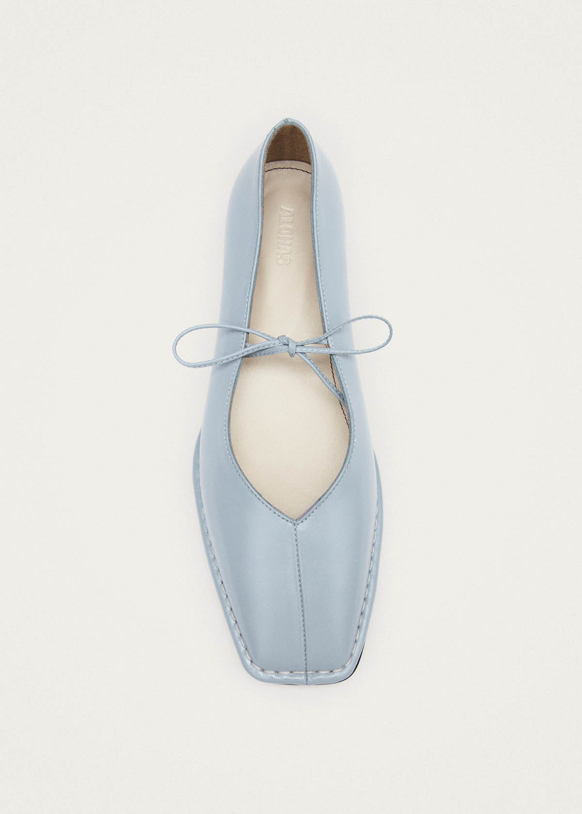 Sway Blaue Leder-Ballerinas