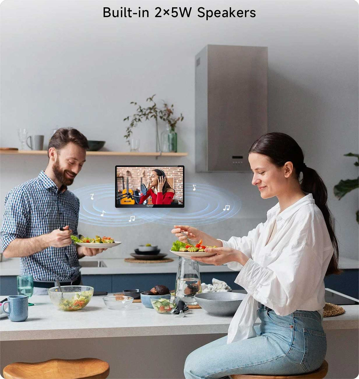 Sylvox Under Cabinet TV 15.6-Inch Smart 1080p for Kitchens in Silver - KT16K0KHGA - image 6