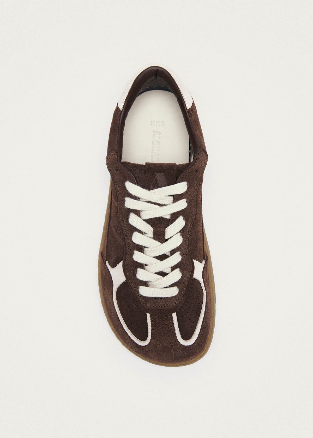 Tb.00 Barefoot Rife sneakers van cacao- en off-white leer
