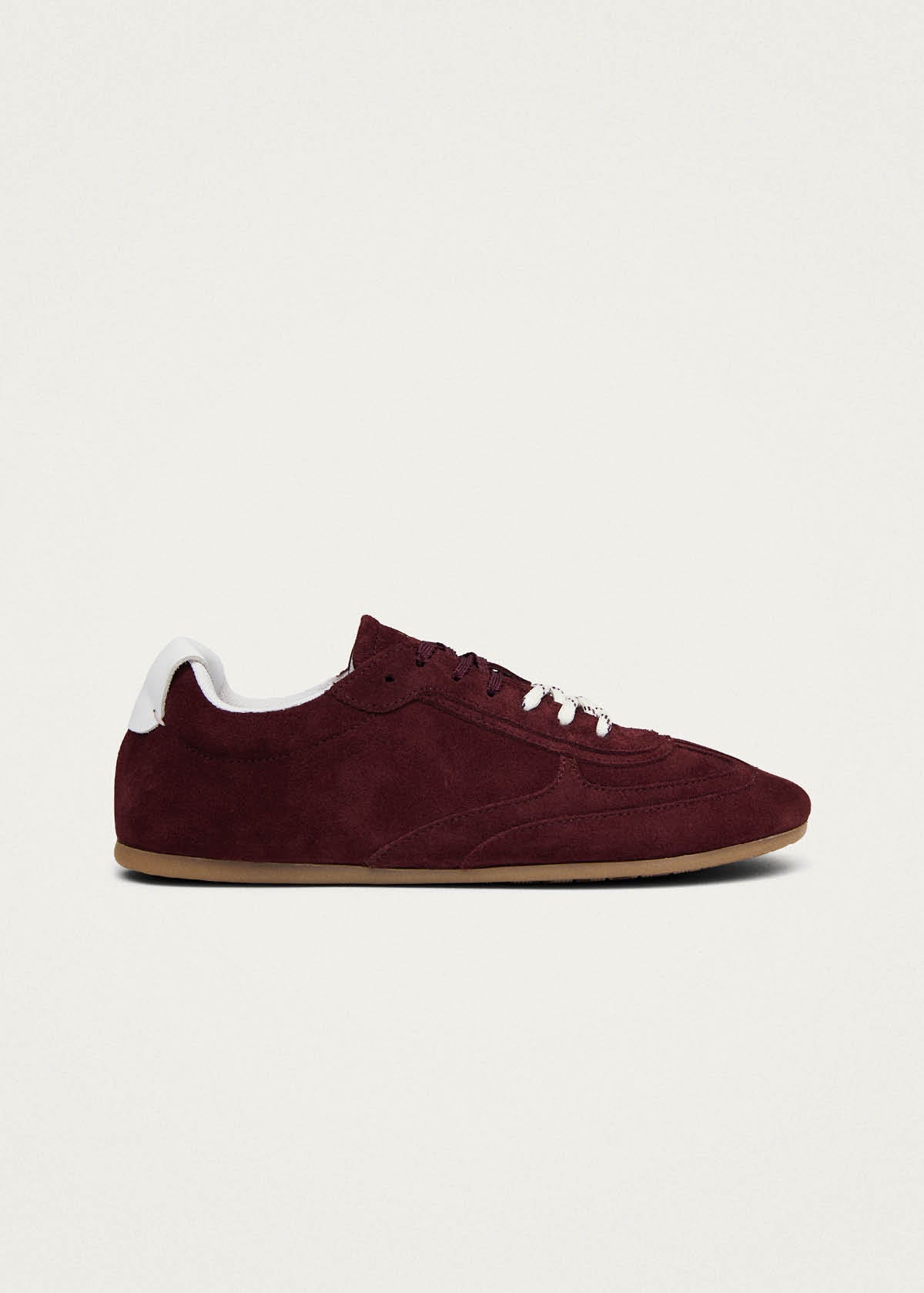 Tb.24 Sneaker aus burgunderrotem Wildleder