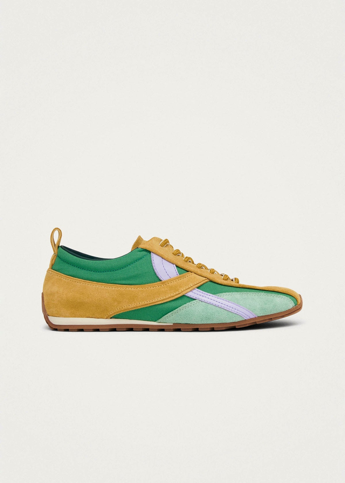 Tb.304 Nylon-Sneaker aus grünem Leder