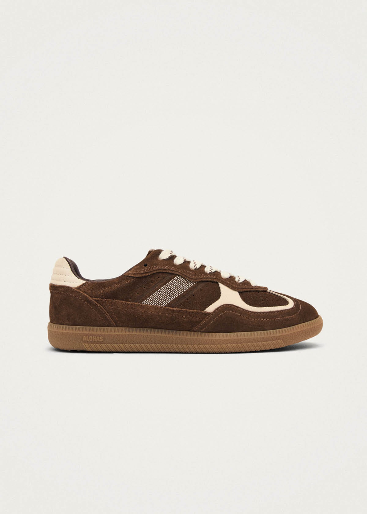 Tb.490 Rife sneakers van leer in cacao & off-white