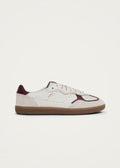 Tb.490 Rife Grain Sneaker aus weißem Burgundy-Leder