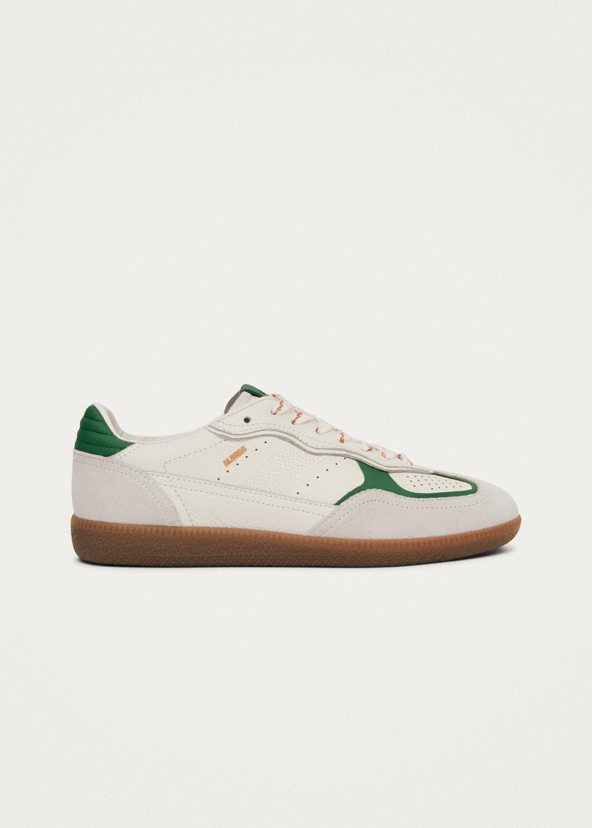 Tb.490 Rife Grain Sneaker aus Leder in Weiß und Grasgrün