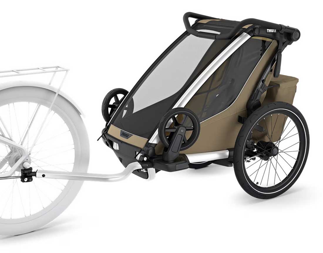 Thule Chariot Cross 2 Single Bike Trailer in Faded Khaki - 10201036 - image 2