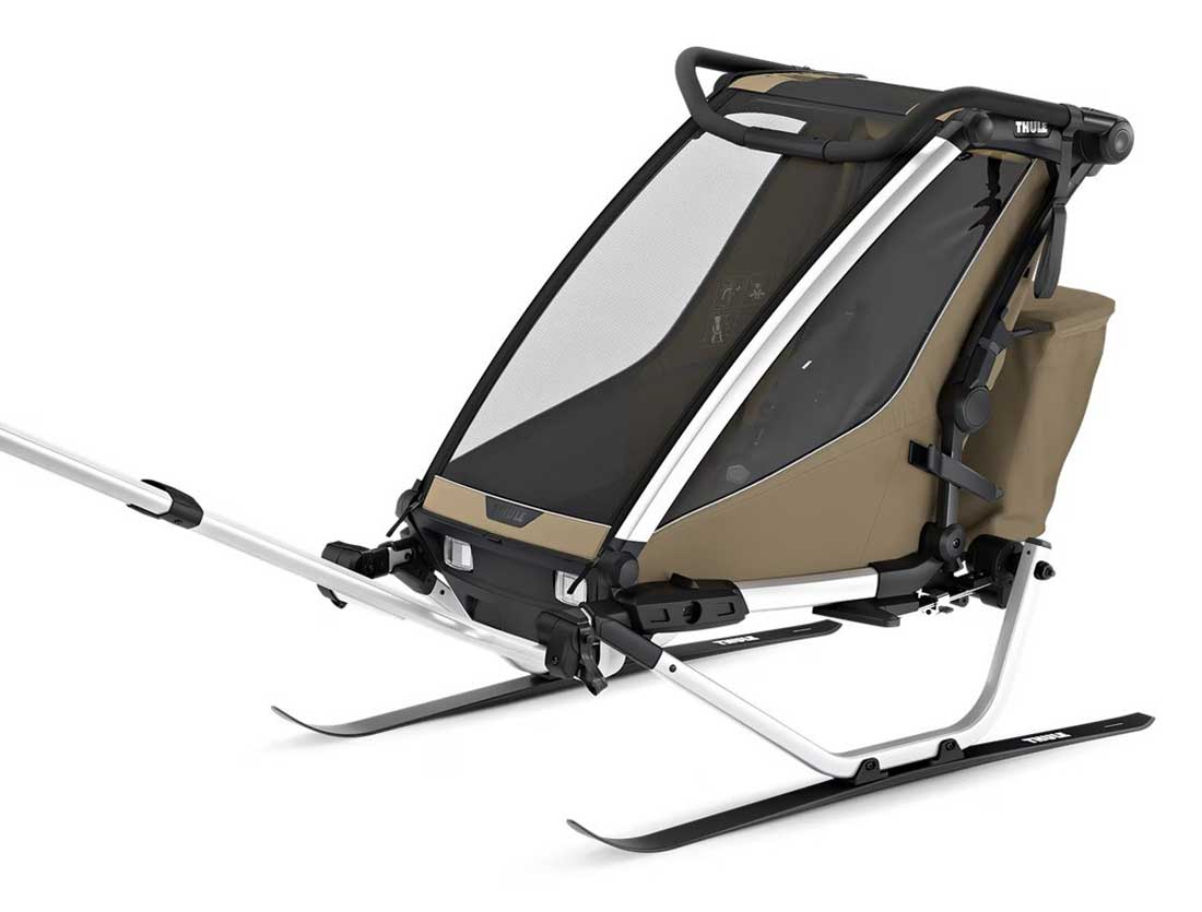 Thule Chariot Cross 2 Single Bike Trailer in Faded Khaki - 10201036 - image 6