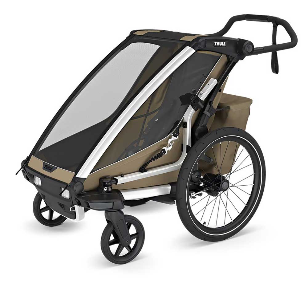 Thule Chariot Cross 2 Single Bike Trailer in Faded Khaki - 10201036 - image 3