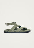 Tide Veloursleder-Sandalen in Grün