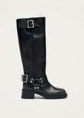 Tomi Vintage-Effekt Lederstiefel in Braun