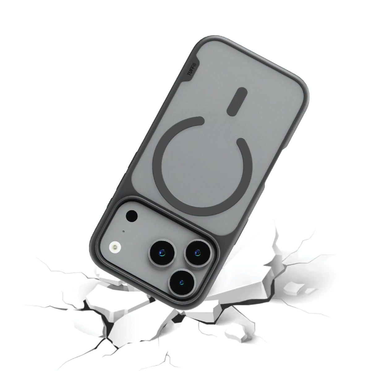TUFF8 GlideGuard Case for iPhone 18 Pro and 17 Pro in Smoke Black - T8GG-IP1803BK - image 3