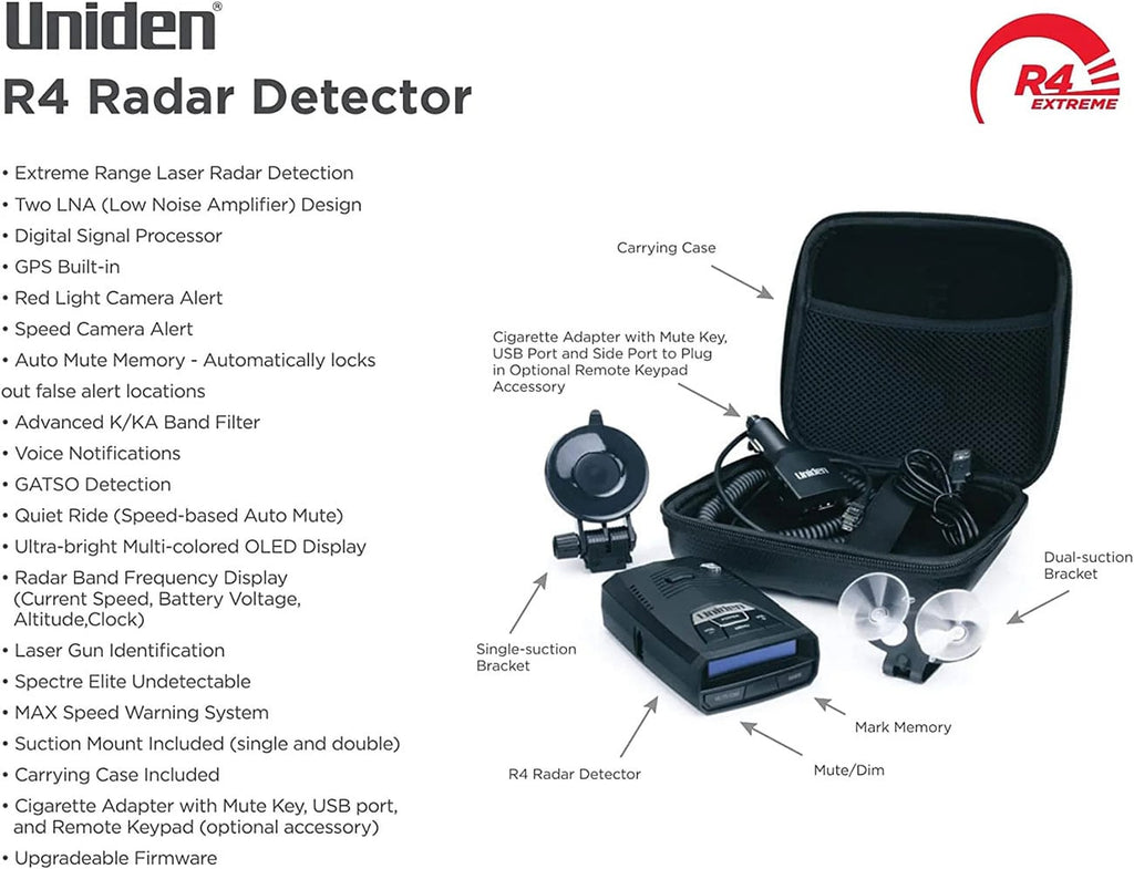 Uniden R4w Extreme Long Range Radar/Laser Detector - UNIDEN-R4W - image 6